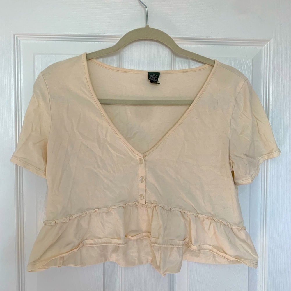 Wild Fable XS Cream Babydoll Croptoo